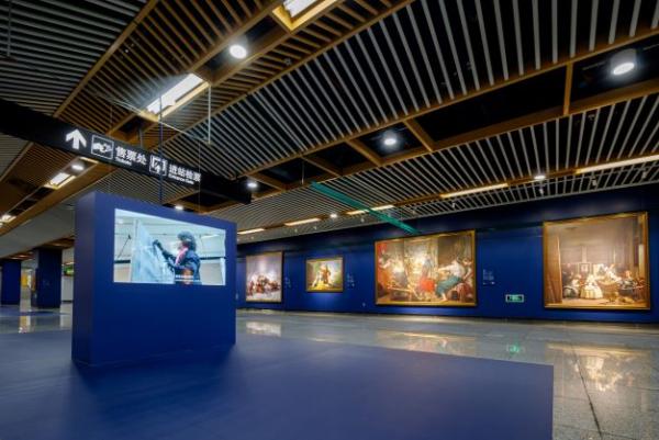 Imatge de l'exposició al metro de Xangai. /Foto: MUSEO DEL PRADO