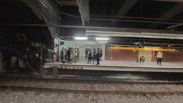 Un moment del rodatge de 'Estación Rocafort' / Foto: TMB