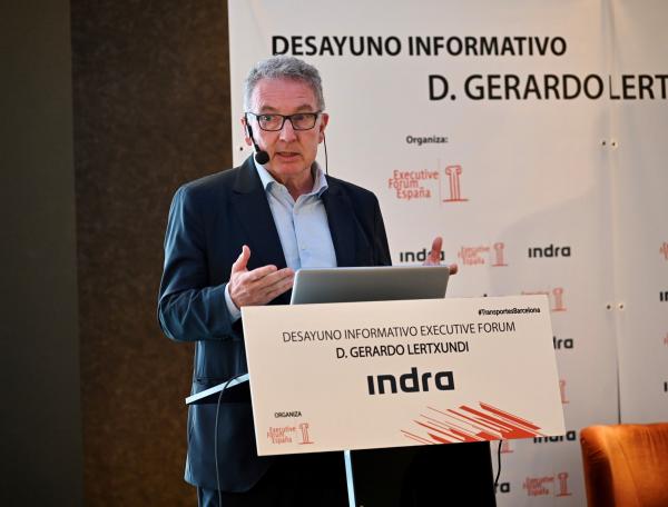 Gerardo Lertxundi durant l'intervenció d'aquest matí. /Foto: PEP HERRERO (TMB)