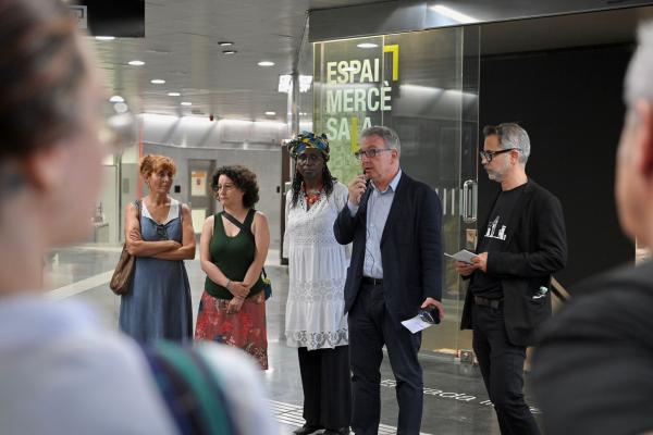 Gerardo Lertxundi durant la inauguració. /Foto: PEP HERRERO (TMB)