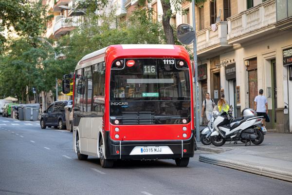 El nou minibús elèctric d'INDCAR. /Foto: M.A. CUARTERO (TMB)