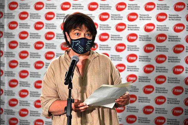 La presidenta de TMB, Rosa Alarcón, presenta el protocol contra la LGTBI-fòbia a les xarxes de TMB / Foto: Pep Herrero (TMB)