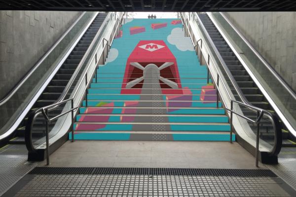 Muntatge del disseny de Jordi Farreras (Elisava) / Foto: SWAB