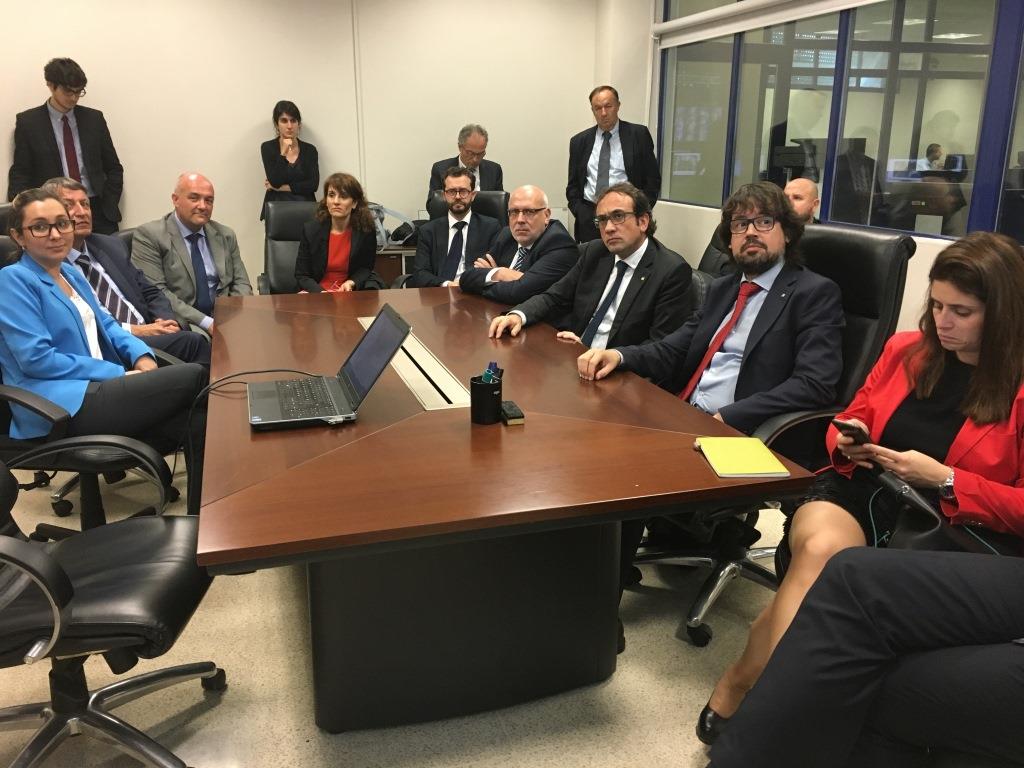 Reunió de treball de la delegació catalana amb els responsables del metro de Panamà / Foto: TMB