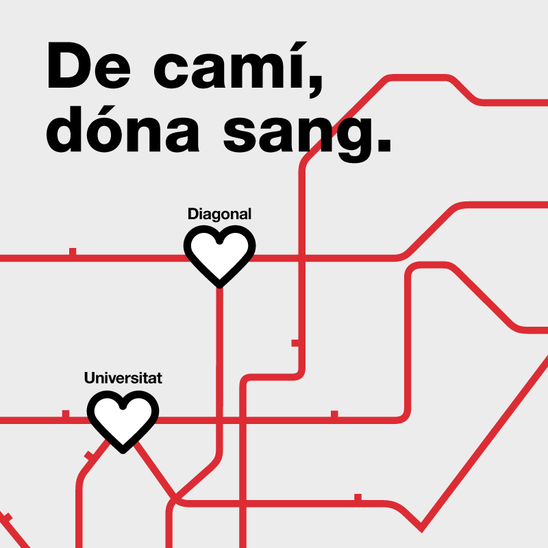 Visual de la quarta campanya de donació de sang al metro / Imatge: TMB